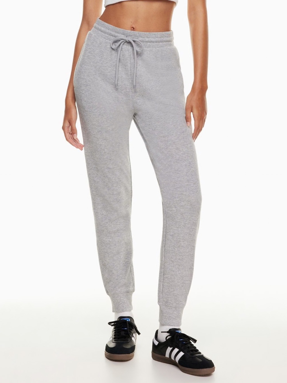 Sunday Best Aritzia Gray Thermal Waffle Knit Loungewear Jogger Sweatpants Small